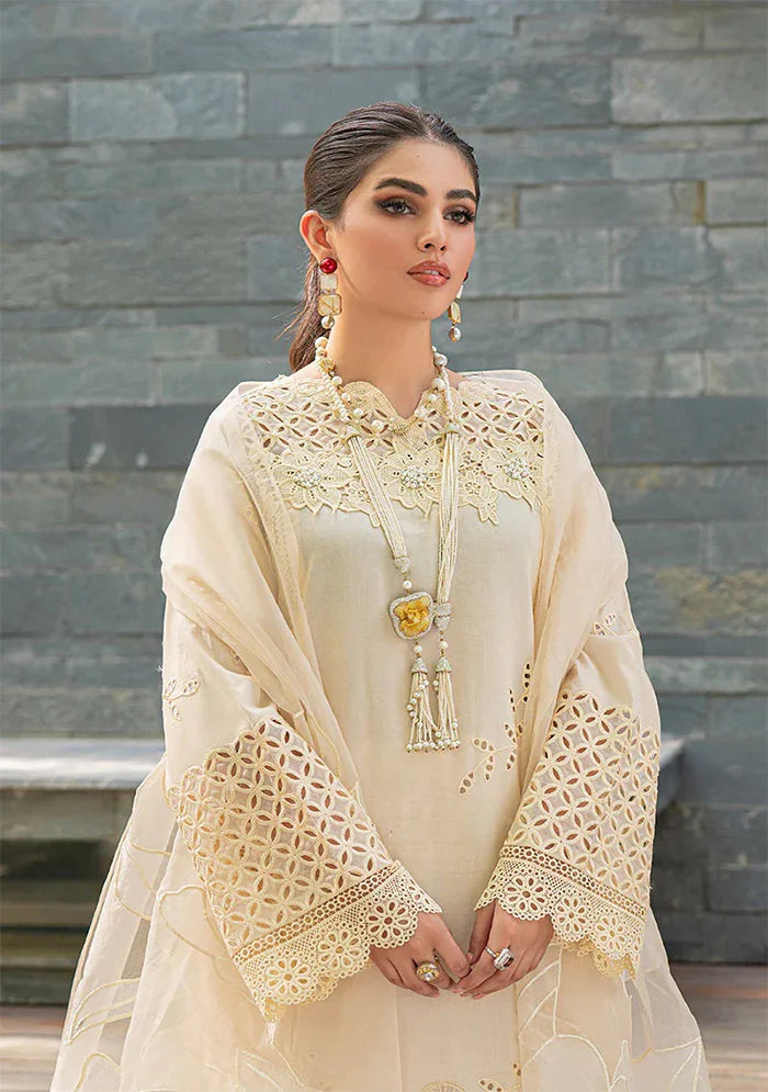 EMBROIDERED 3PC LAWN DRESS WITH EMBROIDERED ORGANZA DUPATTA 109 3 reviews