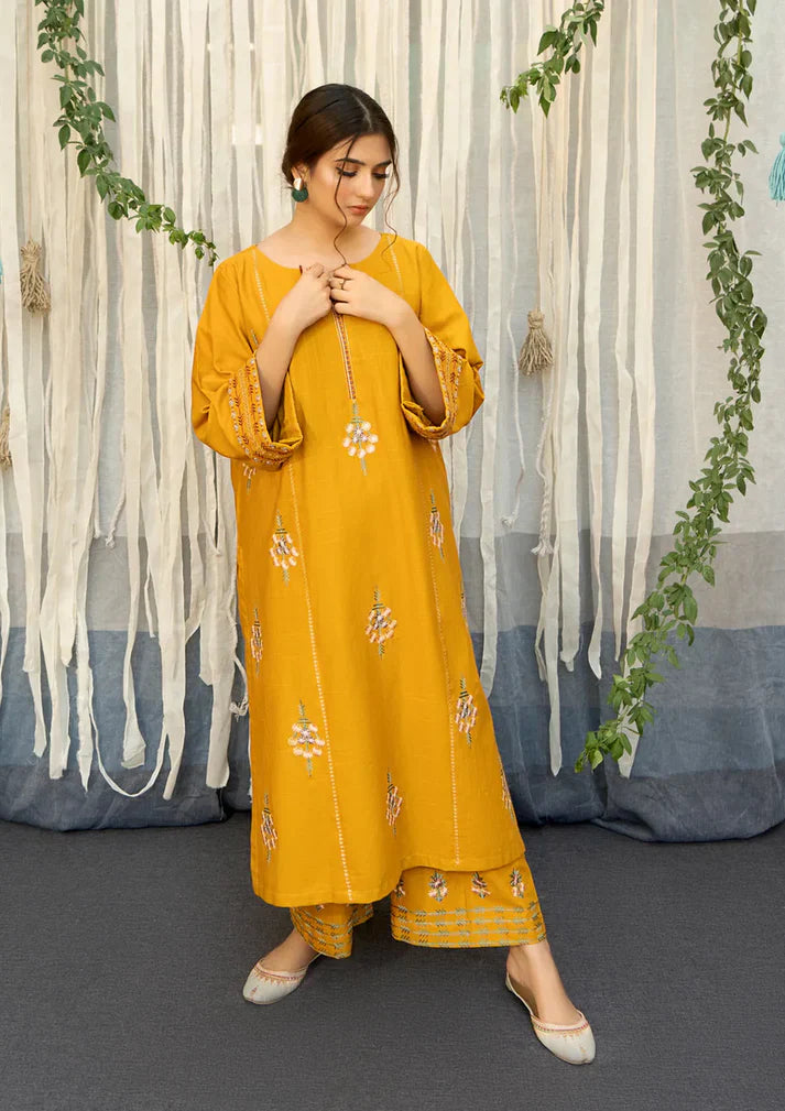 LAWN 3PC EMBROIDERED LAWN SHIRT SLEEVES TROUSER PRINTED DUPATA 873-AL