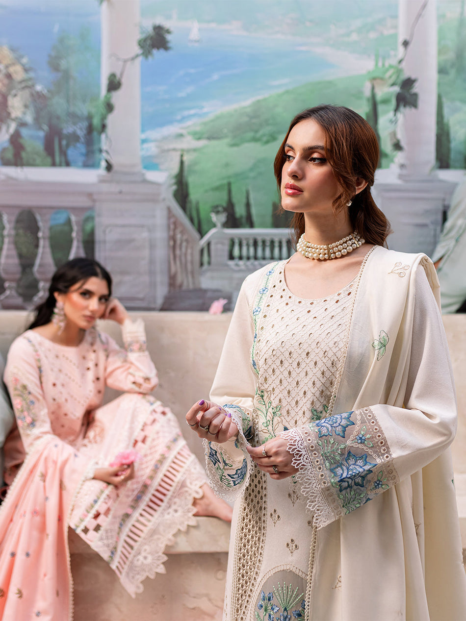 3PC DANAK EMBORIDED SHIRT WITH DANAK HEAVY WOOL SHAWL AND PLAIN TROUSER 039-RR