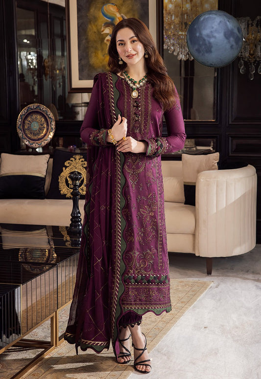 3PC DANAK EMBORIDED SHIRT PLAIN TROUSER EMBORIDED DANAK SHAWL    88-RR