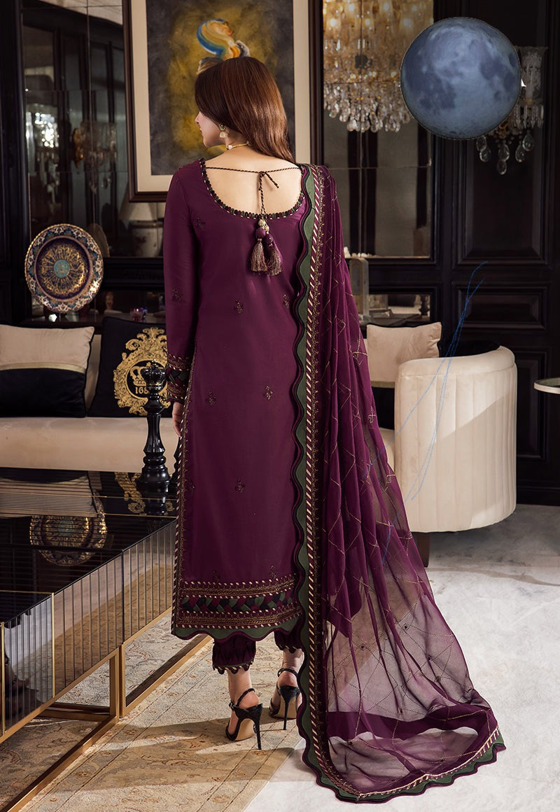 3PC DANAK EMBORIDED SHIRT PLAIN TROUSER EMBORIDED DANAK SHAWL    88-RR