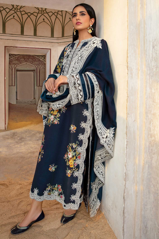 3PC DHANAK EMBROIDERED SUIT 972-Rr