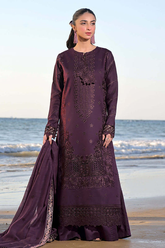 3PC DHANAK EMBROIDERED SUIT D-1079