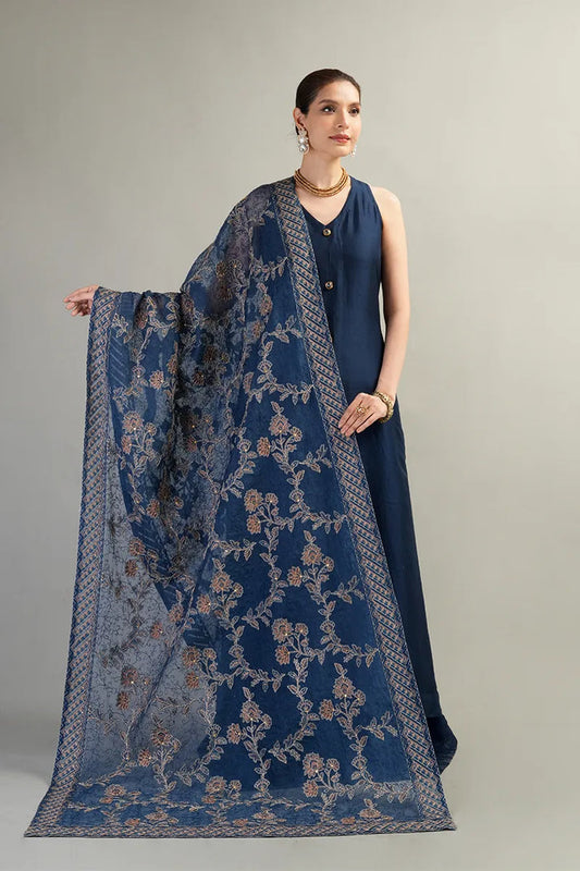 RROYAL ENROBE  3PC DHANAK EMBROIDERED SUIT