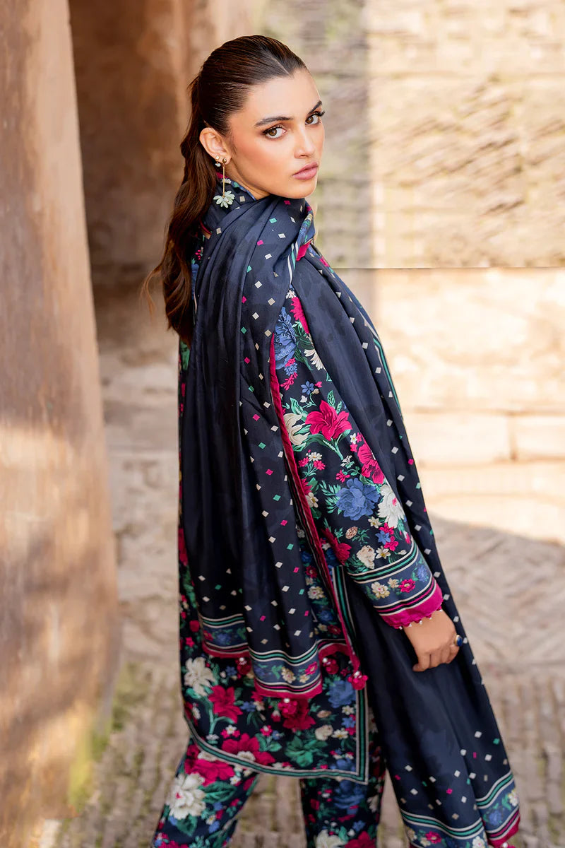 BAROQUE - 3PC KARANDI PRINTED SHIRT WITH PRINTED DUPATTA AND TROUSER - HZG1867