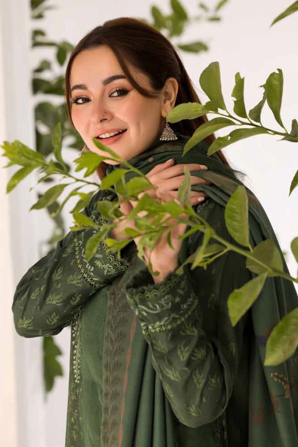 3PC DHANAK EMBROIDERED SUIT D-532
