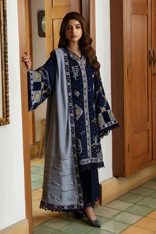 3PC DHANAK EMBROIDERED SUIT 873-RR