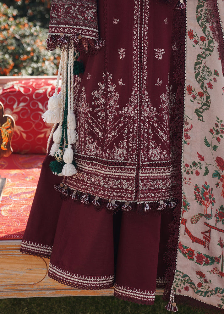 3PC DHANAK EMBROIDERED SUIT D-530