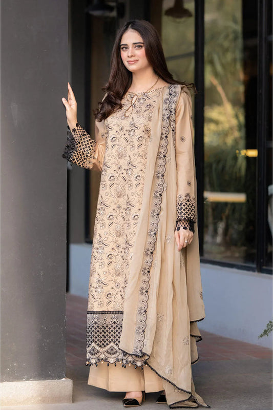 3PC DHANAK EMBROIDERED SUIT 990-RR