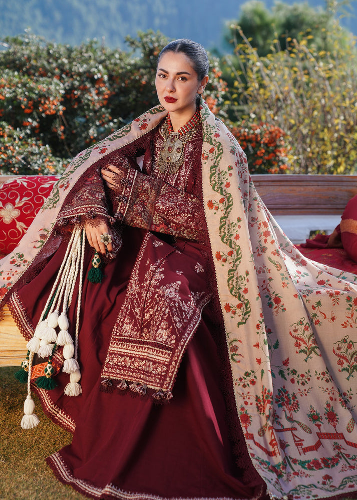 3PC DHANAK EMBROIDERED SUIT D-530