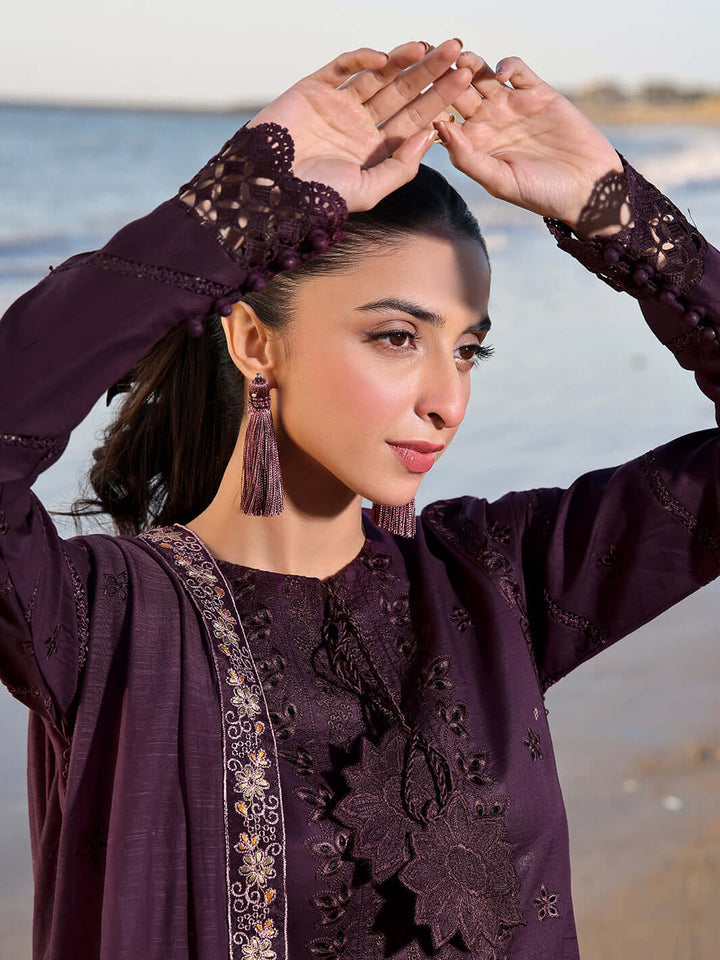 3PC DHANAK EMBROIDERED SUIT D-1079