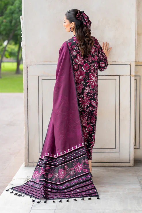 BAROQUE - 3PC KARANDI PRINTED SHIRT WITH RINTED DUPATTA AND TROUSER - HZG1874