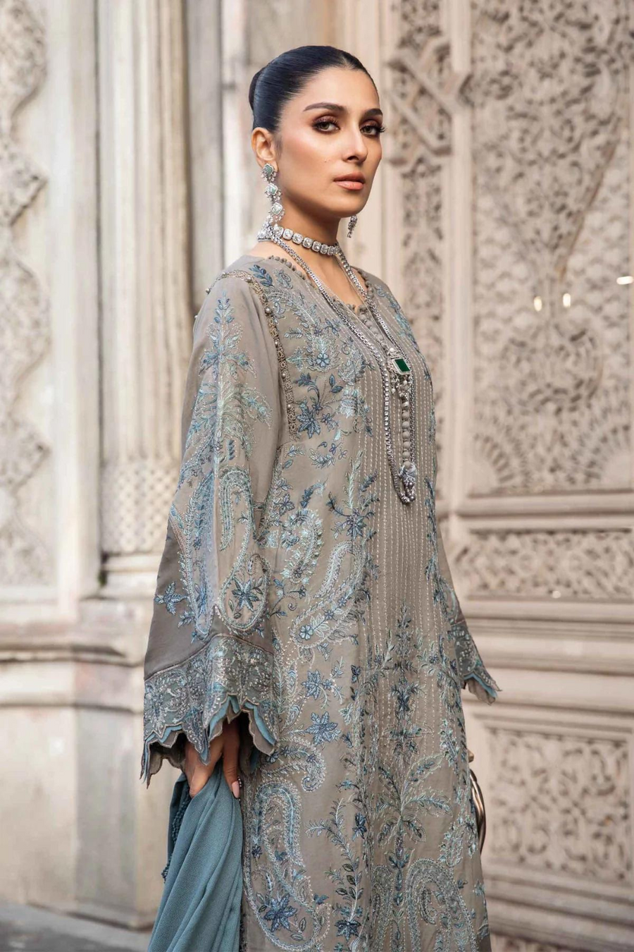 3PC DHANAK EMBROIDERED SUITD-2662