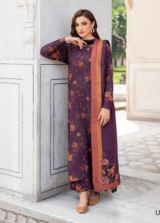 BAROQUE - 3PC KARANDI PRINTED SHIRT WITH PRINTED DUPATTA AND TROUSER - HZG1865