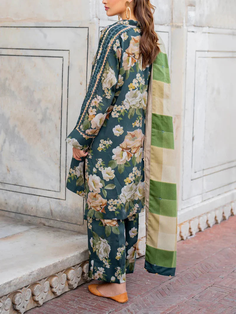 BAROQUE - 3PC KARANDI PRINTED SHIRT WITH PRINTED DUPATTA AND TROUSER - HZG1868