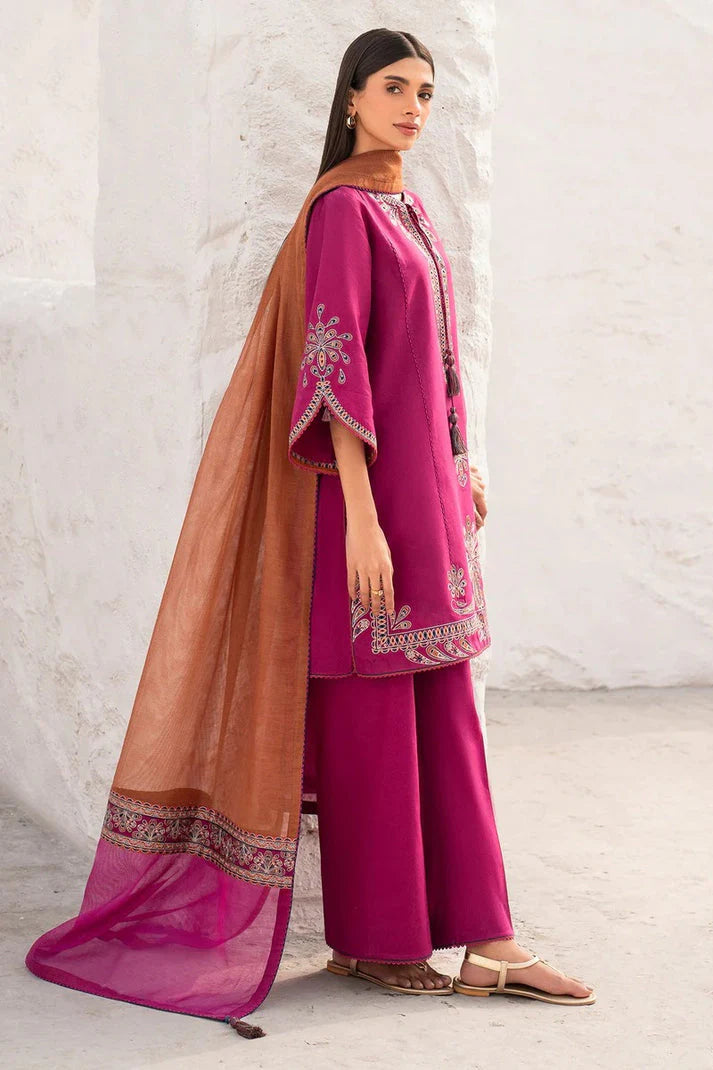 LAWN 3PC EMBROIDERED SHIRT PLAIN TROUSER (D-PATCH) ORGANZA PRINTED DUPATA D-1000