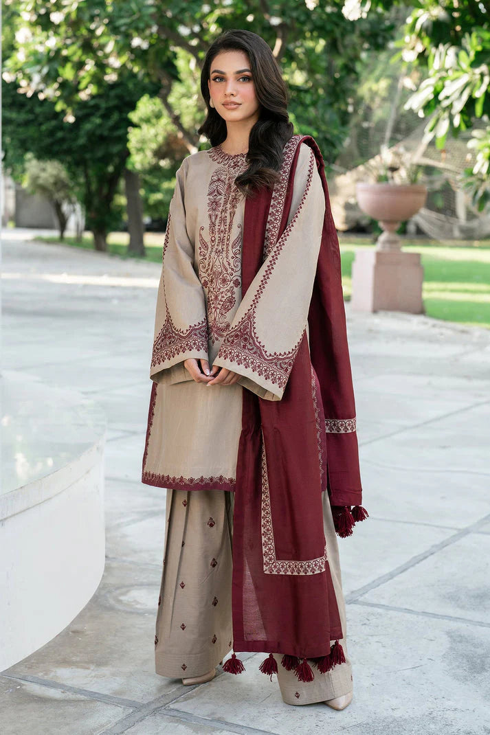 3PC DHANAK EMBROIDERED SUIT 87-RR