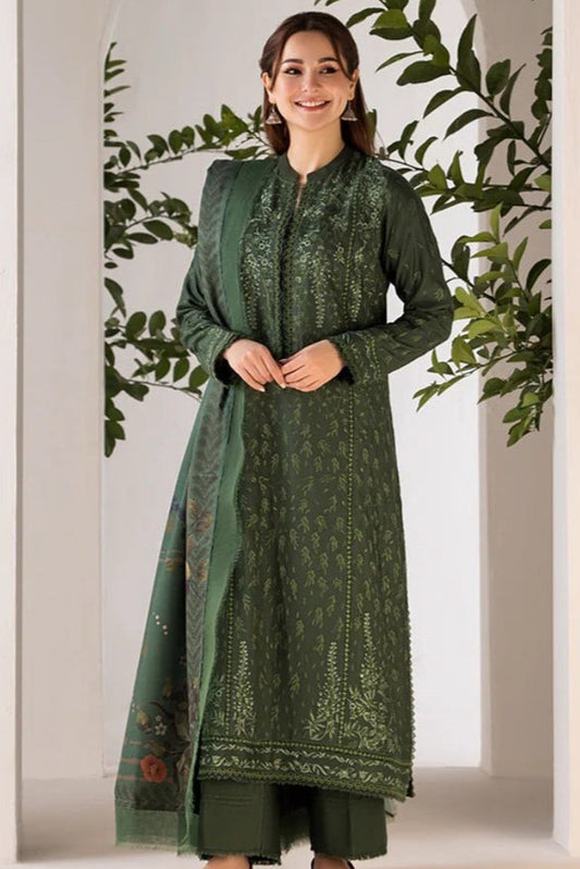 3PC DHANAK EMBROIDERED SUIT D-532