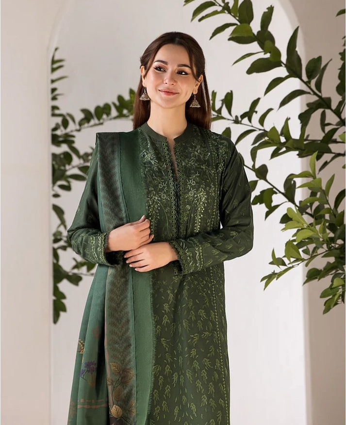 3PC DHANAK EMBROIDERED SUIT D-532