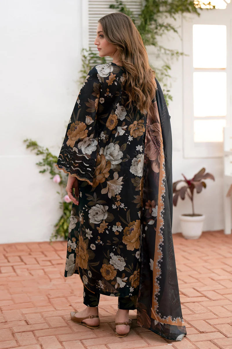 BAROQUE - 3PC KARANDI PRINTED SHIRT WITH PRINTED DUPATTA AND TROUSER - HZG187372