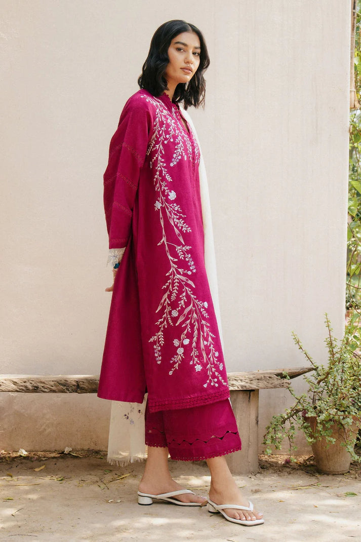 3PC DHANAK EMBROIDERED SUIT D-1022