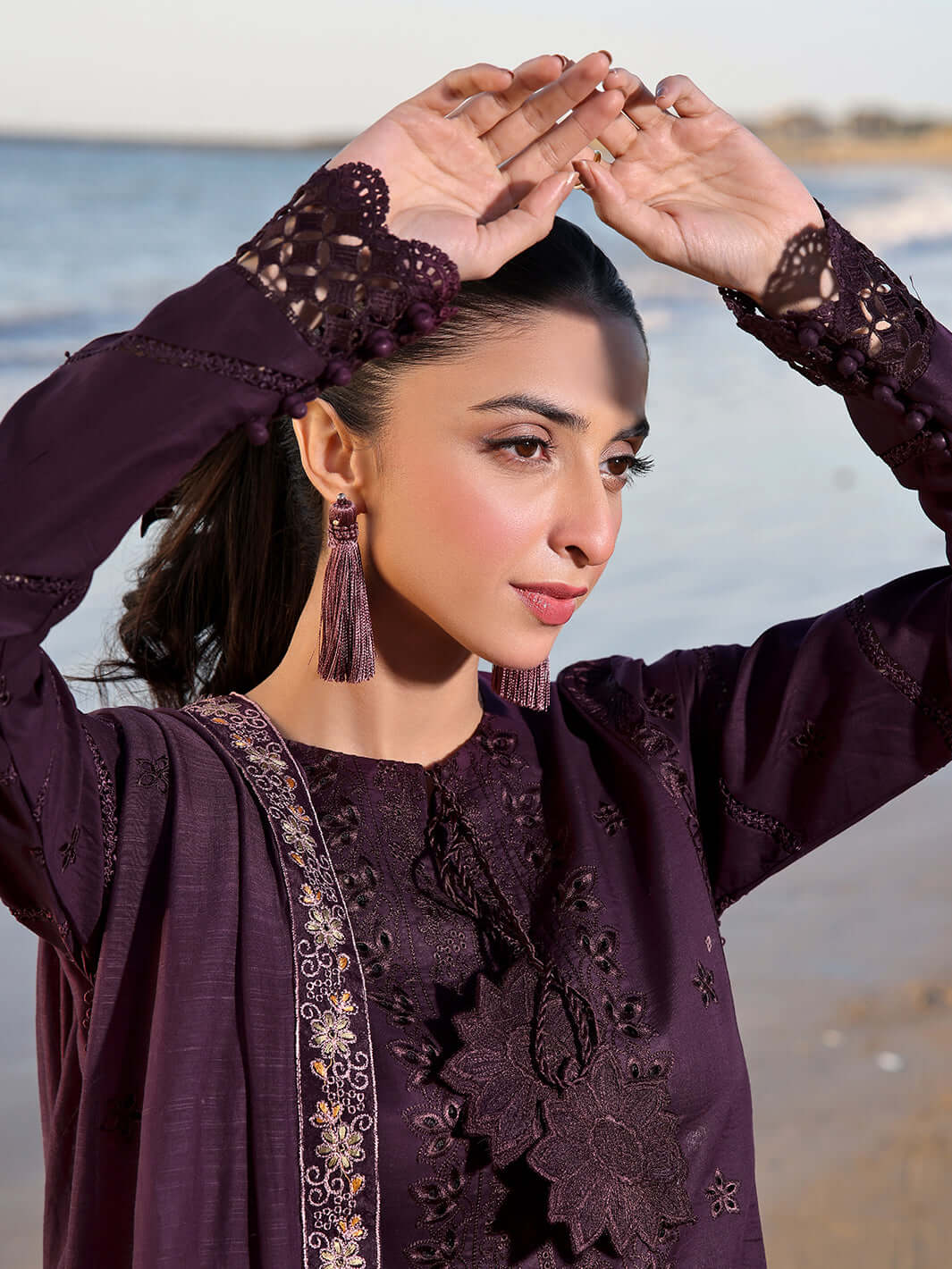 3PC DHANAK EMBROIDERED SUIT D-1079