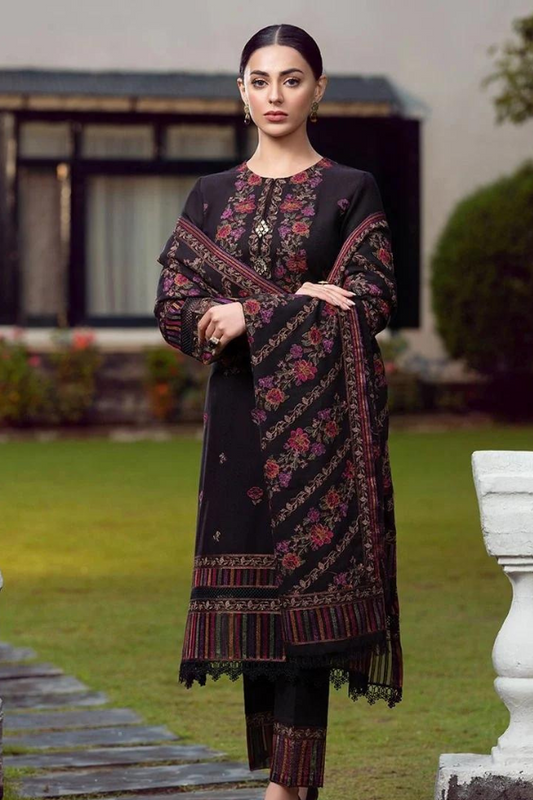 Sobia Nazir  3PC DHANAK EMBROIDERED SUIT