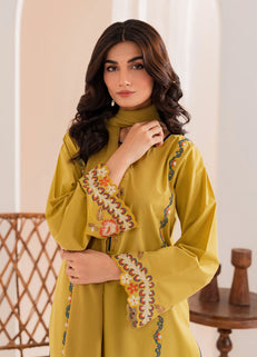 3PC DANAK EMBROIDERED SHIRT EMBROIDERED DANAK SHAWL AND PLAIN TROUSER 746-RR
