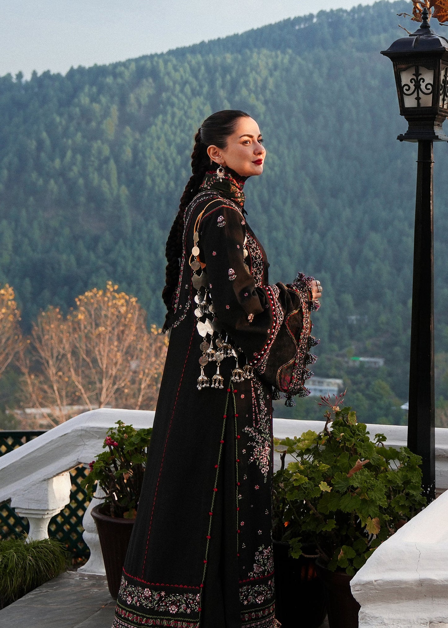 3PC DANAK EMBROIDERED SHIRT PRINTED WOOL SHAWL AND PLAIN TROUSER 77-RR