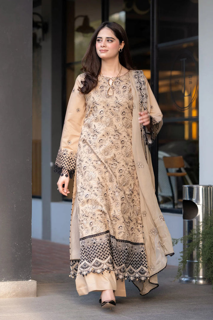 3PC DHANAK EMBROIDERED SUIT 990-RR