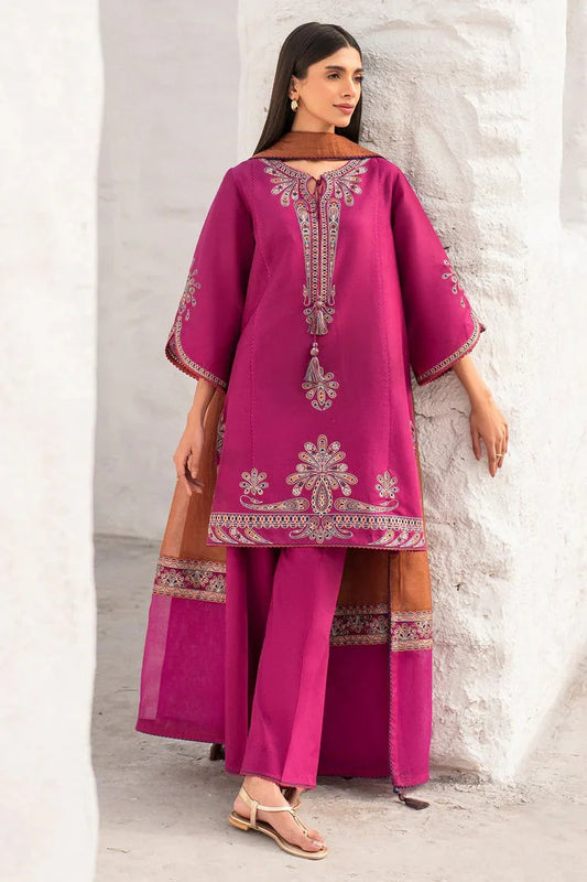LAWN 3PC EMBROIDERED SHIRT PLAIN TROUSER (D-PATCH) ORGANZA PRINTED DUPATA D-1000