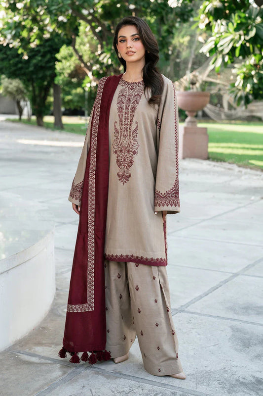 3PC DHANAK EMBROIDERED SUIT 87-RR