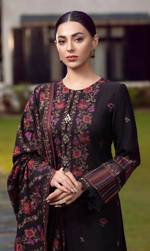 Sobia Nazir  3PC DHANAK EMBROIDERED SUIT