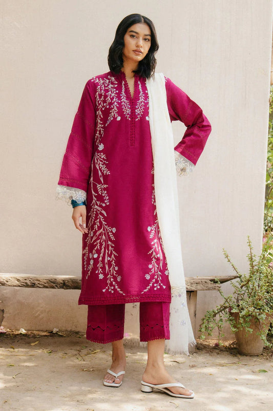 3PC DHANAK EMBROIDERED SUIT D-1022