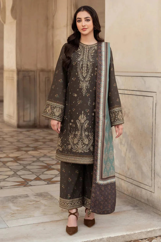 3PC DHANAK EMBROIDERED SUIT 656-RR