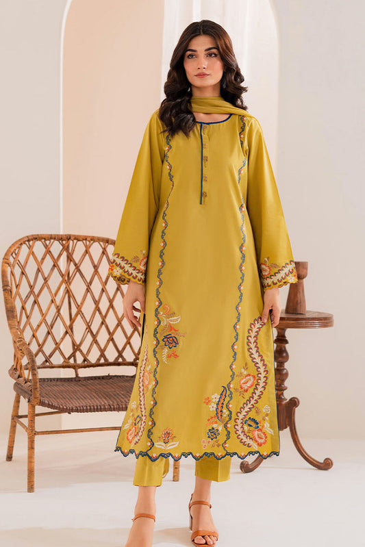 3PC DANAK EMBROIDERED SHIRT EMBROIDERED DANAK SHAWL AND PLAIN TROUSER 746-RR