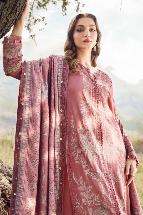 Maria.B 3PC DHANAK EMBROIDERED SUIT D-531